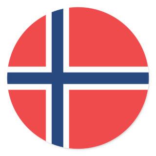 Norway Flag Classic Round Sticker