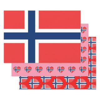 Norway Flag, Heart & Norwegian Fashion /Gift Set  Sheets
