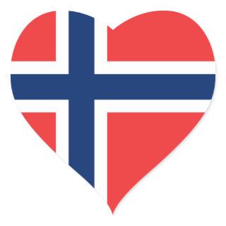 Norway Flag Heart Sticker