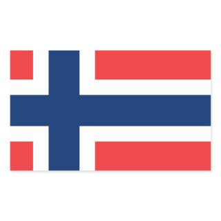 Norway flag rectangular sticker