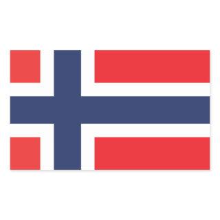 NORWAY FLAG RECTANGULAR STICKER