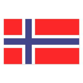 Norway flag rectangular sticker