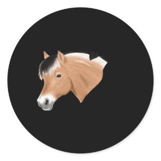 Norwegian Fjord Horse For Fjords Rider Classic Round Sticker