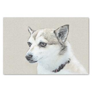 Norwegian Lundehund Painting - Original Dog Art Tissue Paper