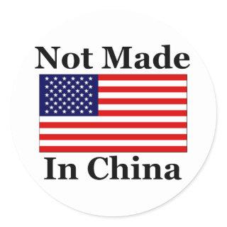 Not Made In China - American Classic Round Sticker
