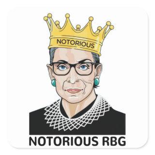 Notorious RBG BLACK - Ruth Bader Ginsburg Square Sticker