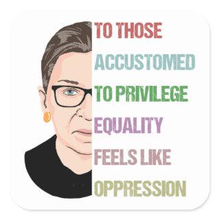 Notorious RBG Poster, Ruth Bader Ginsburg Square Sticker