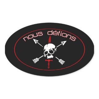 Nous Defions Oval Sticker