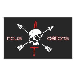 Nous défions rectangular sticker