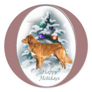 Nova Scotia Duck Tolling Retriever Christmas Gifts Classic Round Sticker