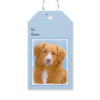 Nova Scotia Duck Tolling Retriever Dog Painting Gift Tags