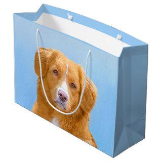 Nova Scotia Duck Tolling Retriever Dog Painting Large Gift Bag