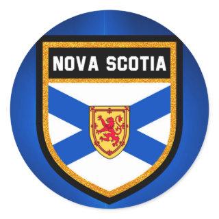 Nova Scotia Flag Classic Round Sticker