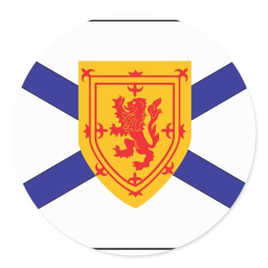 NOVA SCOTIA FLAG CLASSIC ROUND STICKER