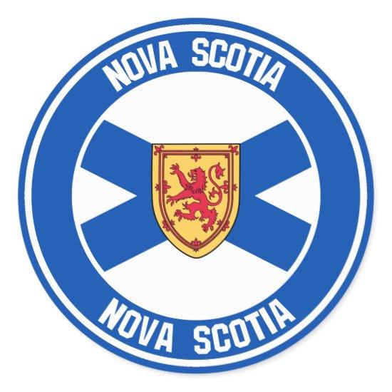 Nova Scotia Round Emblem Classic Round Sticker