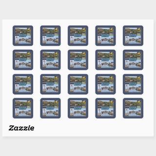 Nova Scotia Travel Poster, Square Sticker
