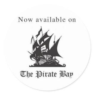 Now available on The Pirate Bay Classic Round Sticker