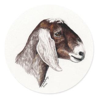 Nubian Goat Art Sticker