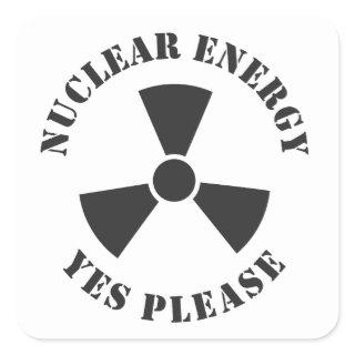 Nuclear Energy, Yes Please, Nuclear Power Invitati Square Sticker