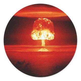 nuclear-explosion classic round sticker