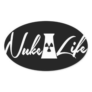Nuke-Life Oval Sticker