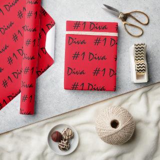 Number 1 Diva Personalize  Red