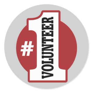 Number 1 Volunteer Classic Round Sticker
