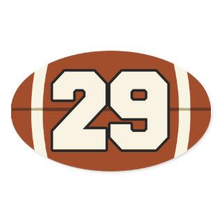 Number 29 Football Sticker