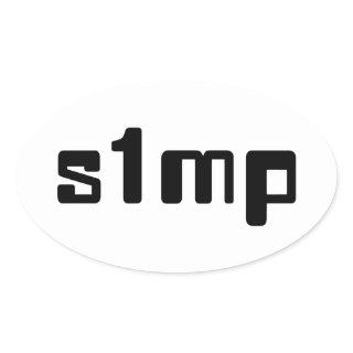 Number One Simp Oval Sticker