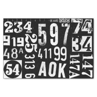 Numbers paper for furniture decoupage and collage