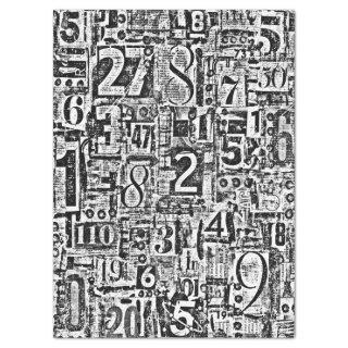 Numbers Tissue or Decoupage Paper