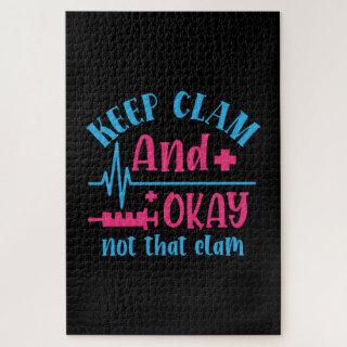 Nurse Gift | Keep Calm And Okay Not That Clam Jigsaw Puzzle