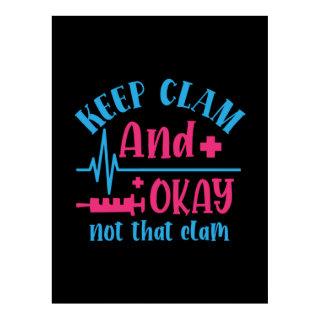 Nurse Gift | Keep Calm And Okay Not That Clam Poster