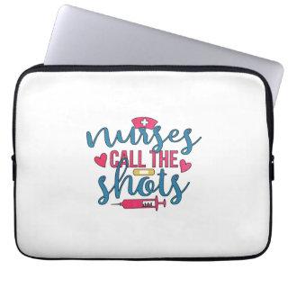 Nurse Gift | Nurses Call The Shots Laptop Sleeve