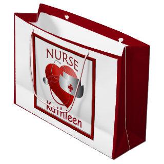 Nurse Heart Nurses Custom Medical Large Gift Bag