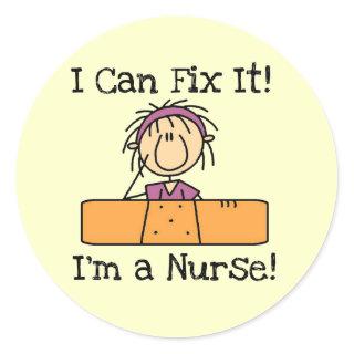 Nurse I Can Fix It T-shirts and Gifts Classic Round Sticker