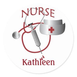 Nurse Name Custom Nurses Sticker