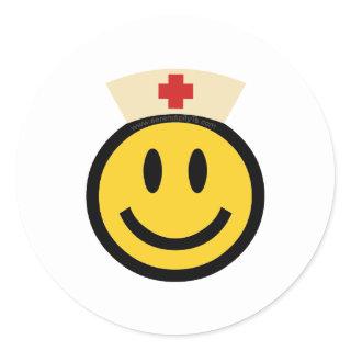 Nurse Smile Classic Round Sticker