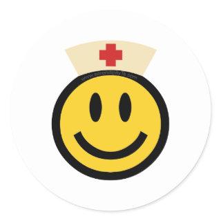 Nurse Smile Classic Round Sticker