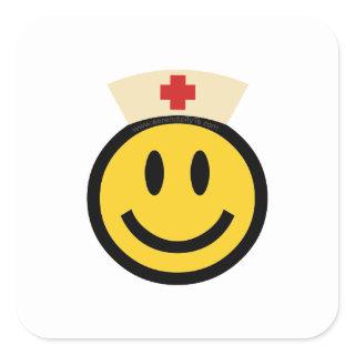 Nurse Smile Square Sticker