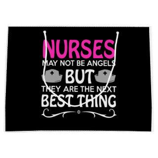 nurses may not be angels but they are the next bes large gift bag
