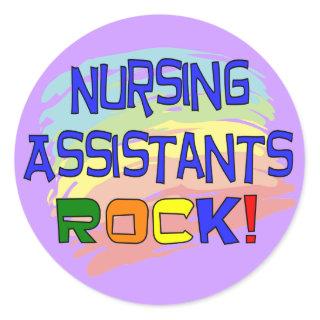 Nursing Assistants ROCK Classic Round Sticker