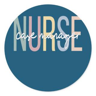Nursing Case Management Boho Nurse Case Manager  Classic Round Sticker