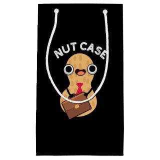 Nut Case Funny Peanut Puns Dark BG Small Gift Bag