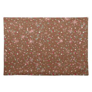 Nutcracker Ballet Brown Glitter Cloth Placemat