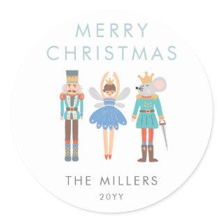 Nutcracker Ballet Minimal Modern Classic Round Sticker