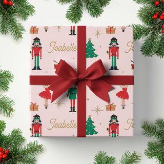 Nutcracker Ballet Pink Custom Name Christmas  Sheets