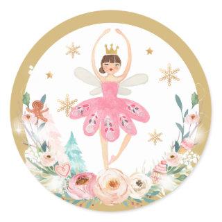 Nutcracker Birthday Sugar Plum Fairy Land Of Sweet Classic Round Sticker