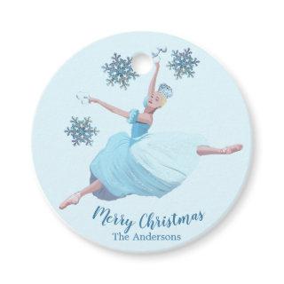 Nutcracker Christmas Ballerina Snowflakes Favor Tags