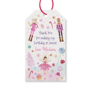 Nutcracker Land of Sweets Pink Gold Birthday Gift Tags